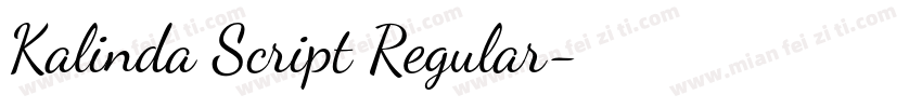 Kalinda Script Regular字体转换